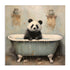 Bathroom Panda Joy Wall Art
