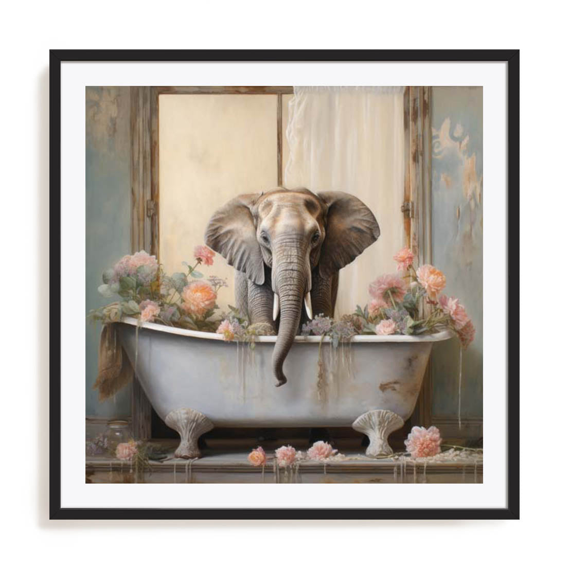 Bathroom Elephant Joy Wall Art