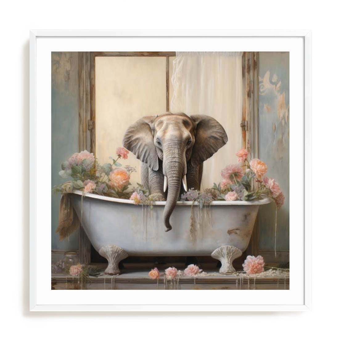 Bathroom Elephant Joy Wall Art