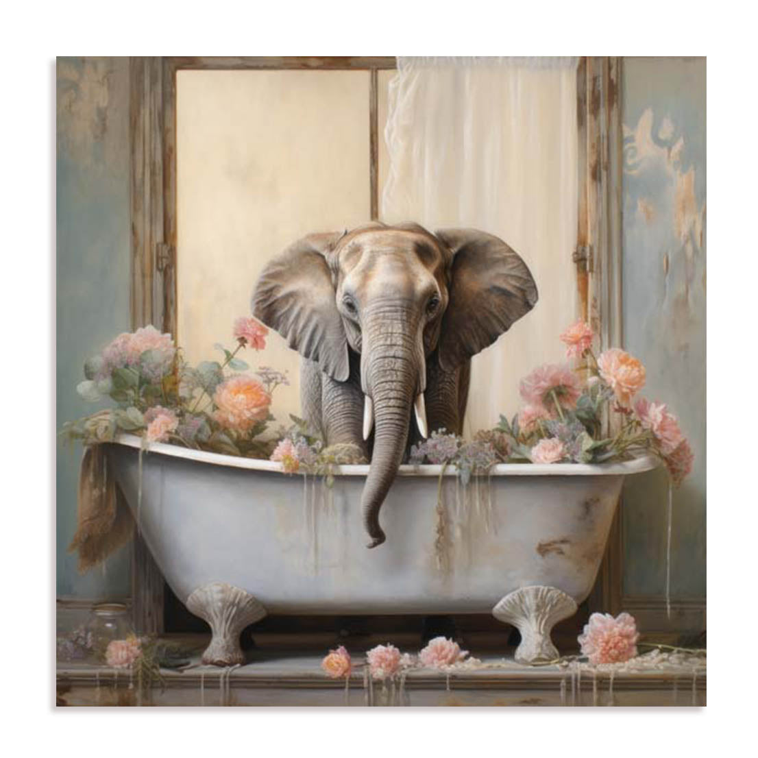 Bathroom Elephant Joy Wall Art