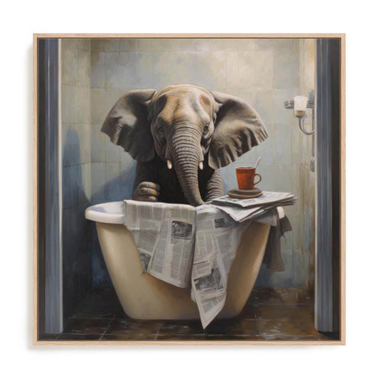 Bathroom Jungle Joy Elephant Wall Art