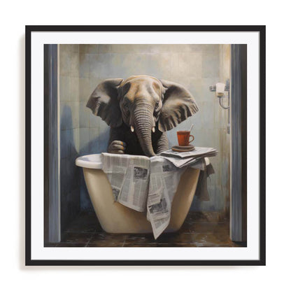 Bathroom Jungle Joy Elephant Wall Art