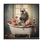 Playful Zebra Bath II Wall Art