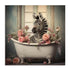 Playful Zebra Bath II Wall Art