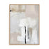 Wall Art Stretched Canvas In Natural Oak  Frame - Neutral Balance Ii Abstract Art