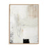 Wall Art Stretched Canvas In Natural Oak  Frame - Neutral Balance Iii Abstract Art