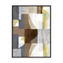 Wall Art Stretched Canvas In Black Frame - Silhouette Symphony I Abstract Art