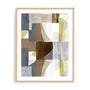 Wall Art Print Poster In Natural Oak Frame - Silhouette Symphony I Abstract Art