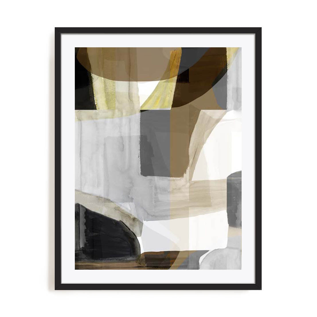 Wall Art Print Poster In Black Frame - Silhouette Symphony Ii Abstract Art