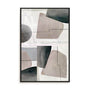 Wall Art Stretched Canvas In Black Frame - Veils Of Light I Abstract Art