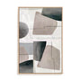 Wall Art Stretched Canvas In Natural Oak  Frame - Veils Of Light I Abstract Art