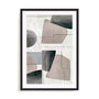 Wall Art Print Poster In Black Frame - Veils Of Light I Abstract Art