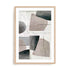 Wall Art Print Poster In Natural Oak Frame - Veils Of Light I Abstract Art