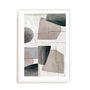 Wall Art Print Poster In White Frame - Veils Of Light I Abstract Art