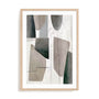 Wall Art Print Poster In Natural Oak Frame - Veils Of Light Ii Abstract Art