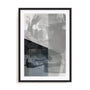 Wall Art Print Poster In Black Frame - Abstract Monochrome Wash I Abstract Art