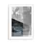 Wall Art Print Poster In White Frame - Abstract Monochrome Wash I Abstract Art