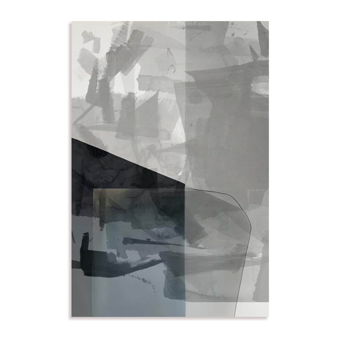 Unframed Stretched Canvas Or Print Only - Abstract Monochrome Wash I Abstract Art