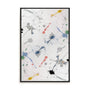 Wall Art Stretched Canvas In Black Frame - Echoes Of The Night I Abstract Art