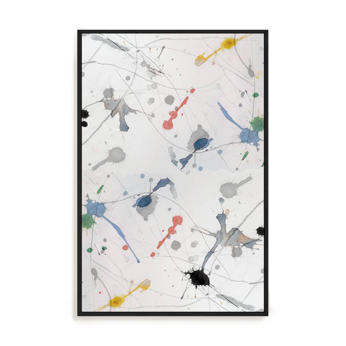 Wall Art Stretched Canvas In Black Frame - Echoes Of The Night I Abstract Art