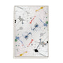 Wall Art Stretched Canvas In White  Frame - Echoes Of The Night I Abstract Art