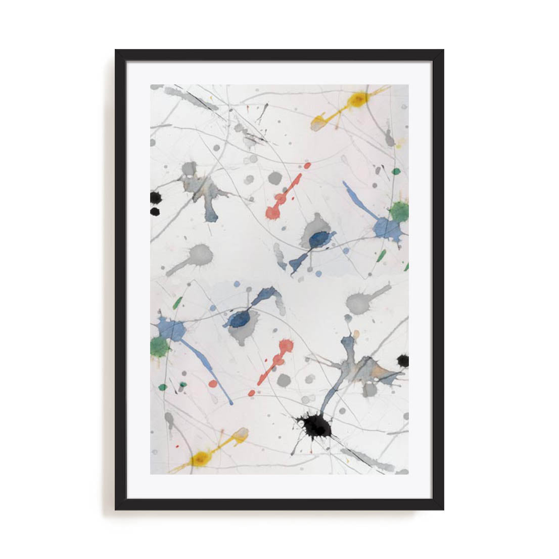 Wall Art Print Poster In Black Frame - Echoes Of The Night I Abstract Art