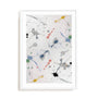 Wall Art Print Poster In White Frame - Echoes Of The Night I Abstract Art