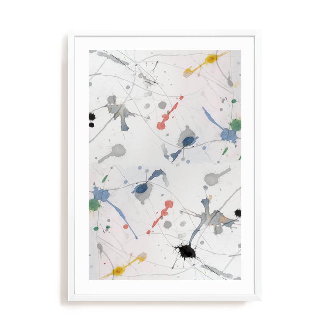 Wall Art Print Poster In White Frame - Echoes Of The Night I Abstract Art