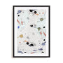 Wall Art Print Poster In Black Frame - Echoes Of The Night Ii Abstract Art