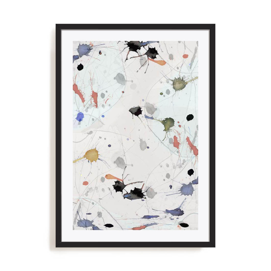 Wall Art Print Poster In Black Frame - Echoes Of The Night Ii Abstract Art