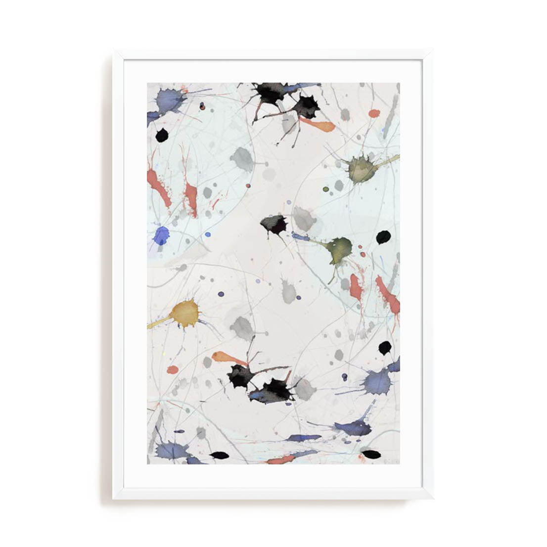 Wall Art Print Poster In White Frame - Echoes Of The Night Ii Abstract Art