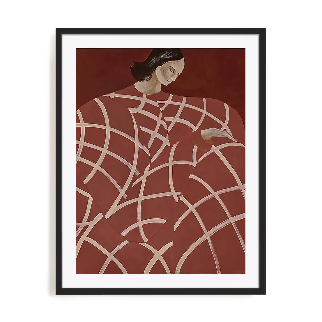 Red Web Wall Art