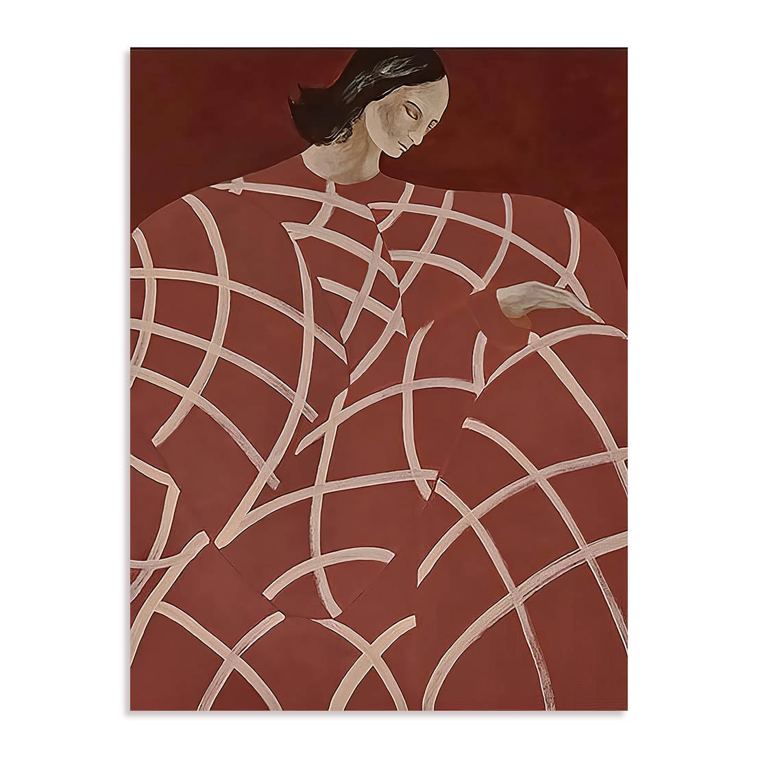 Red Web Wall Art