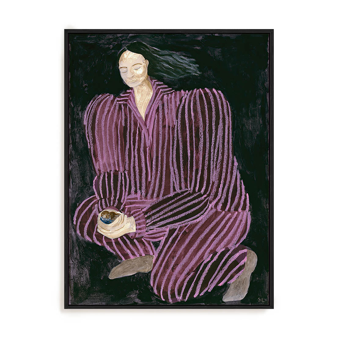 Seated Plum Wall Art