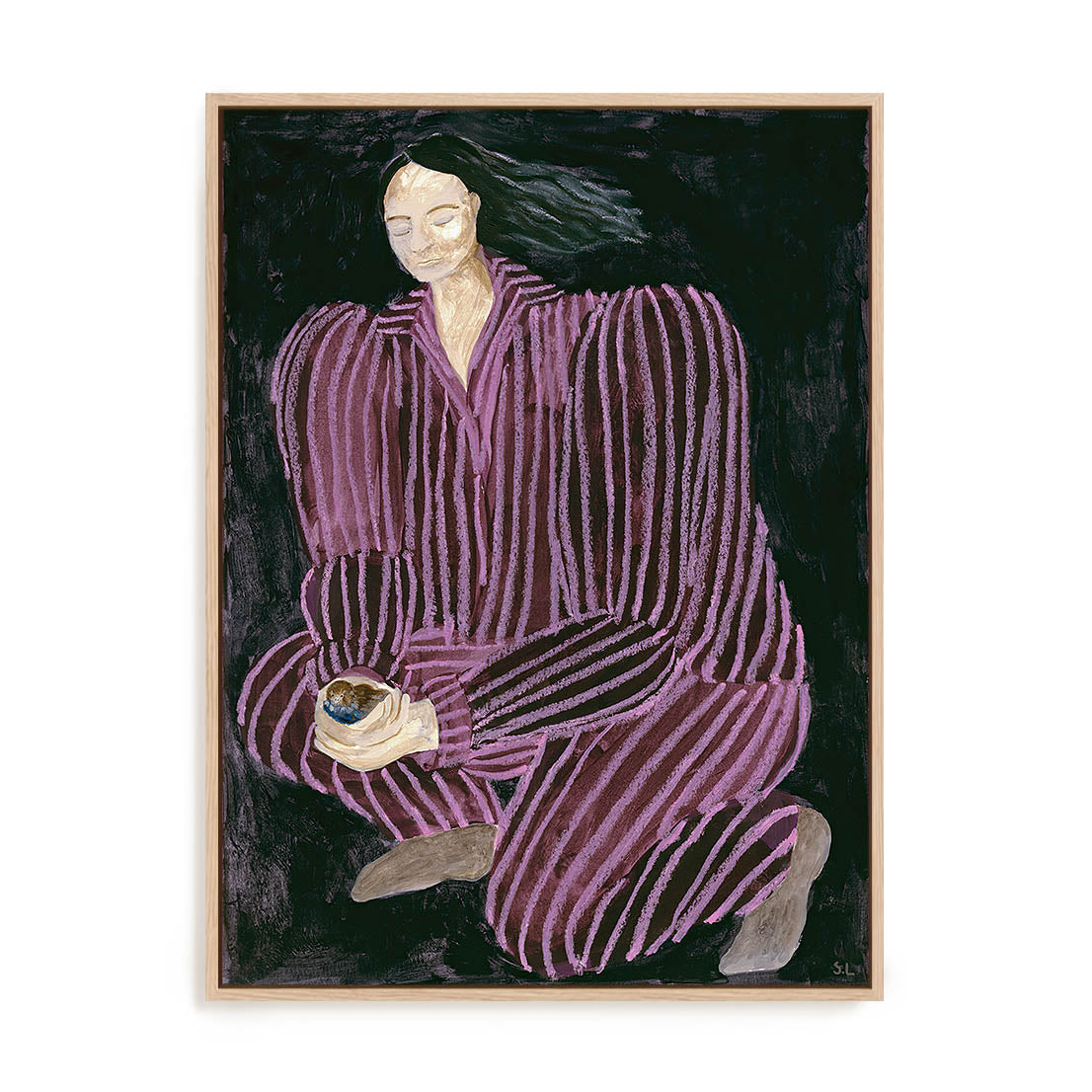 Seated Plum Wall Art