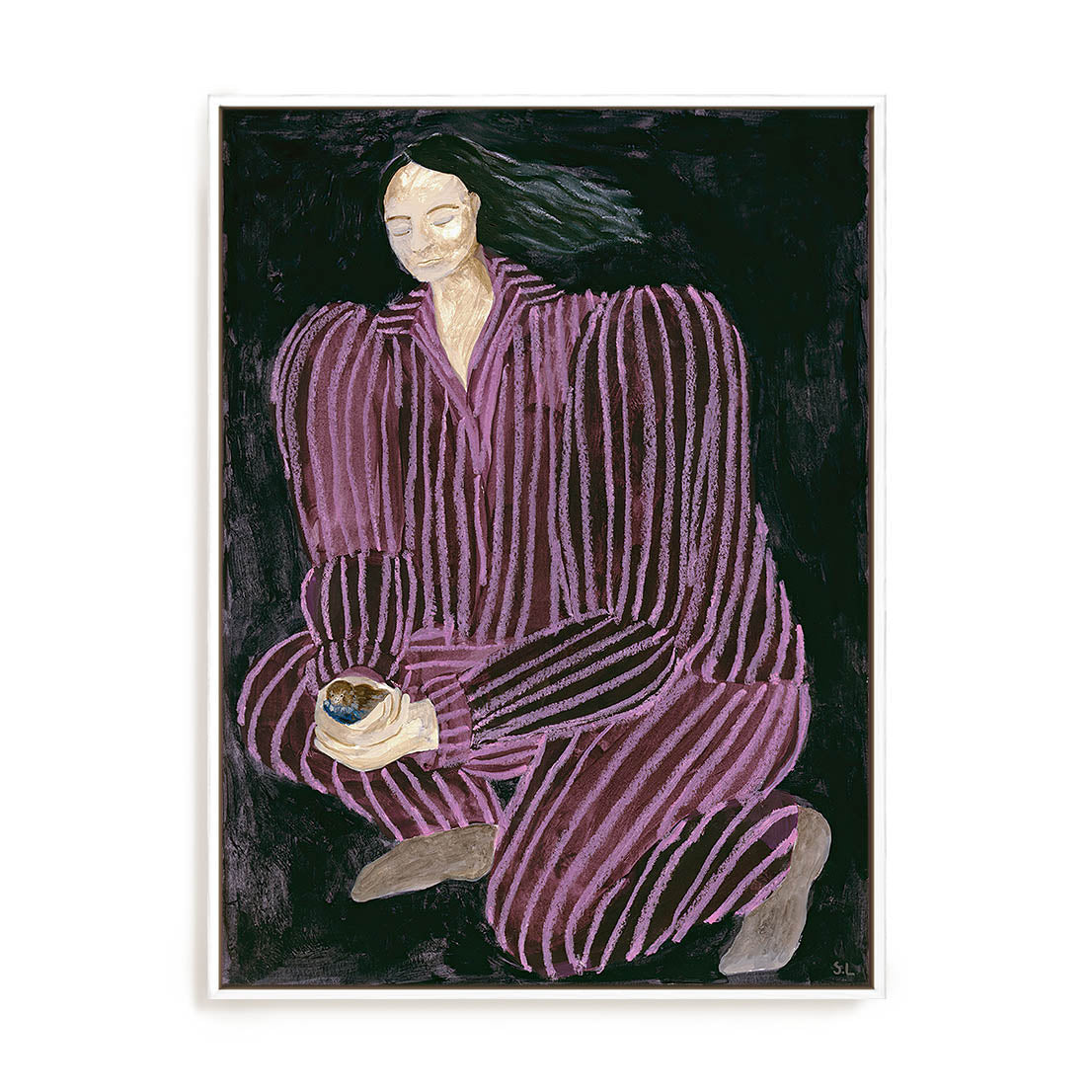 Seated Plum Wall Art