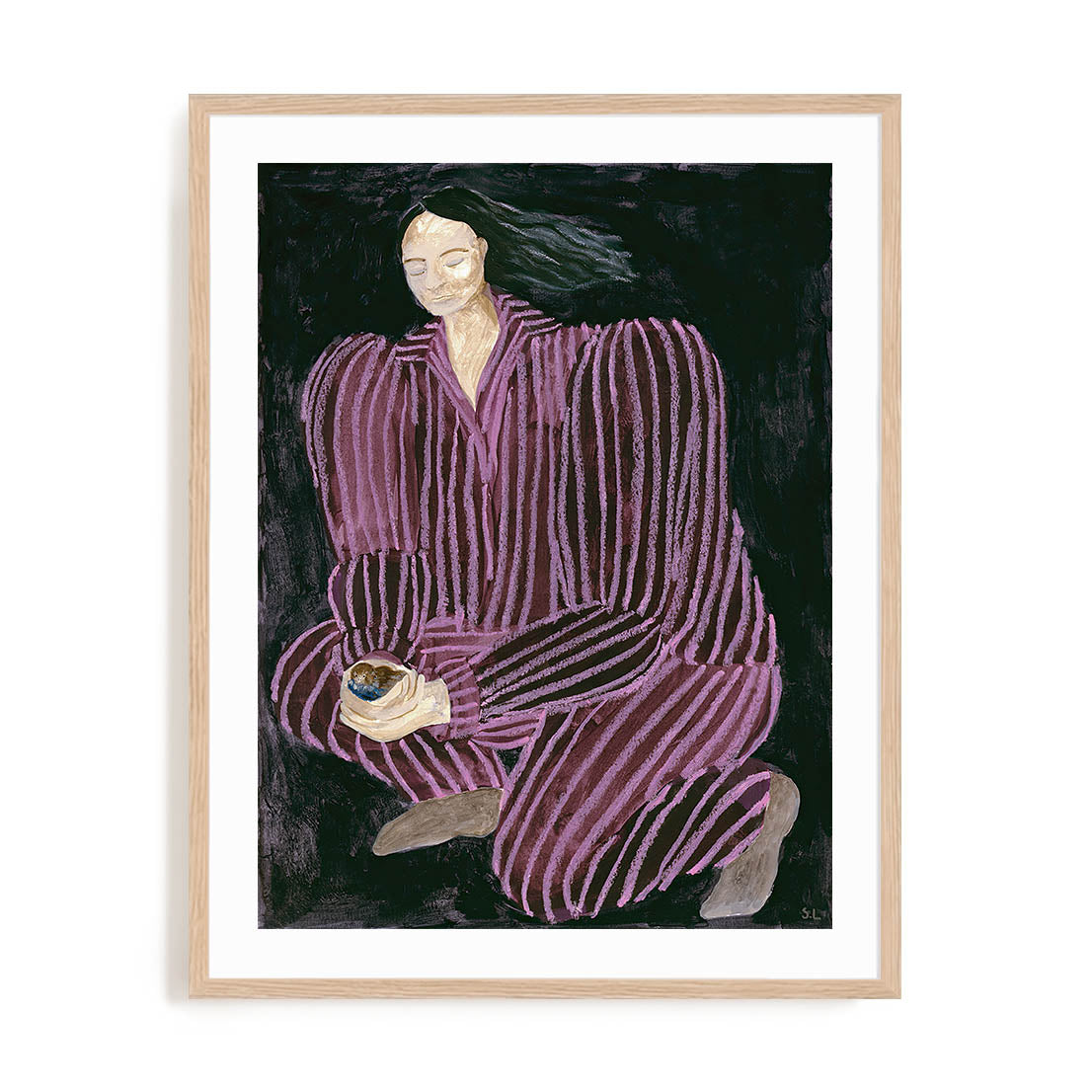 Seated Plum Wall Art