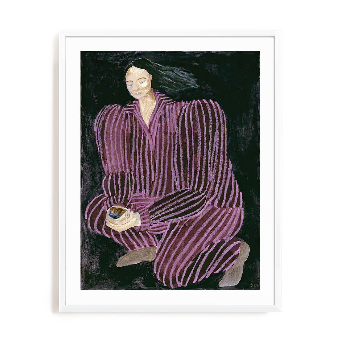 Seated Plum Wall Art