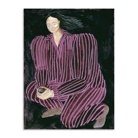 Seated Plum Wall Art