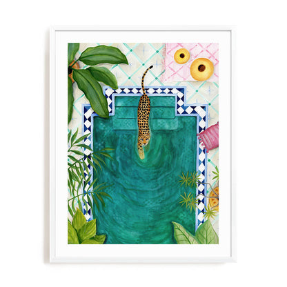 Poolside Leopard Wall Art