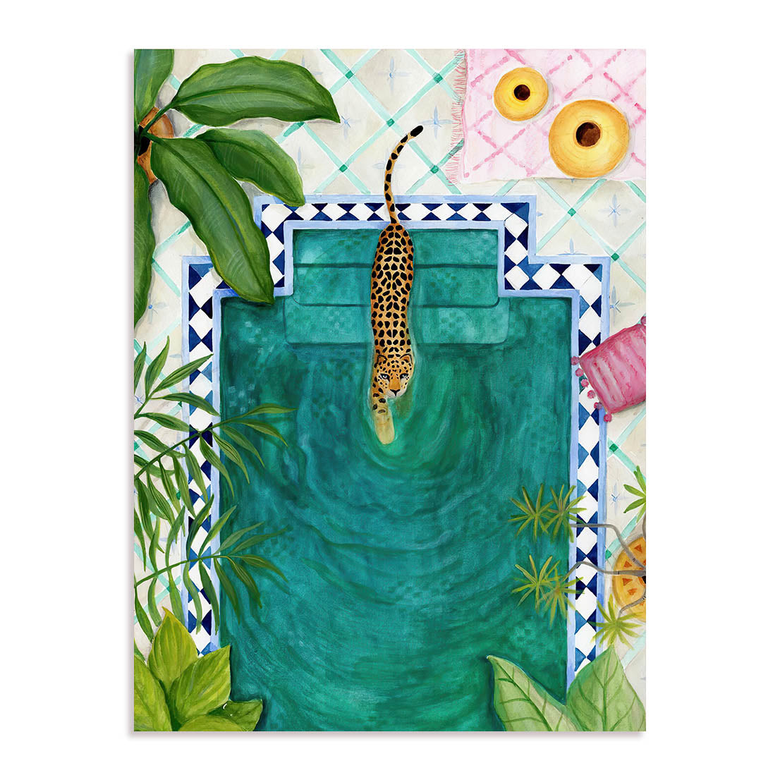 Poolside Leopard Wall Art