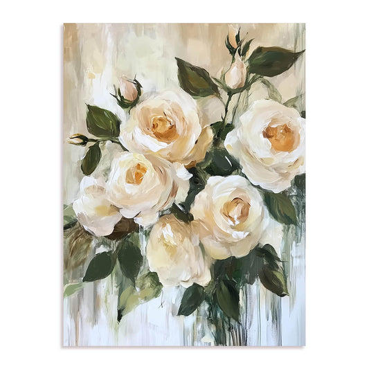 Cream Bloom Waltz Wall Art