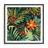 Wild Tropic Pop Wall Art #oran_black-white-border