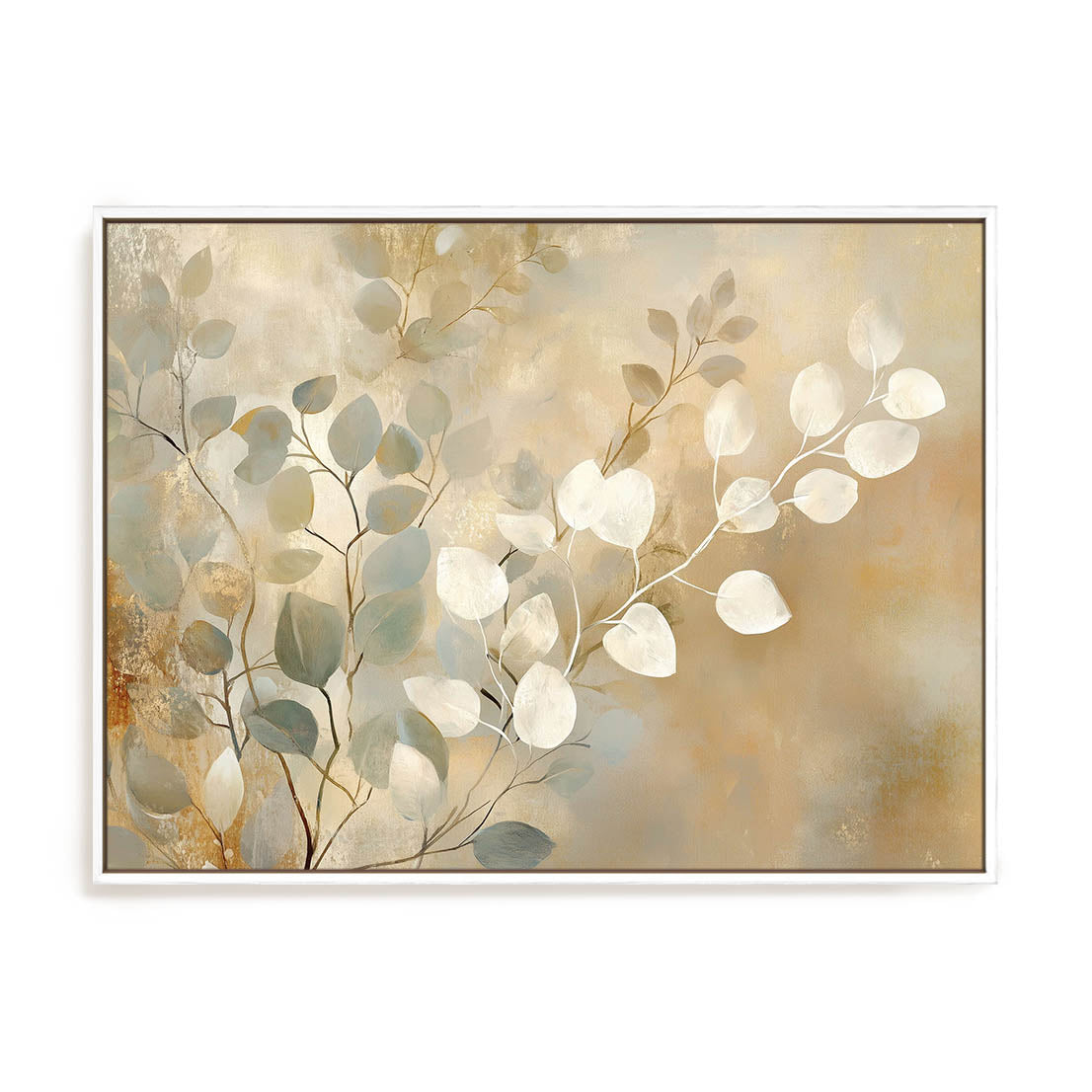 Golden Gum Leaves Wall Art
