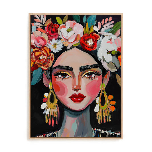 She Channels Frida Wall Art