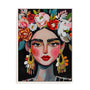 She Channels Frida Wall Art