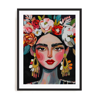 She Channels Frida Wall Art