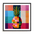 Disco Pineapple Wall Art #oran_black-white-border