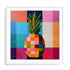 Disco Pineapple Wall Art #oran_white-white-border