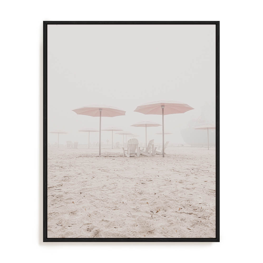 Umbrellas On The Shore Wall Art